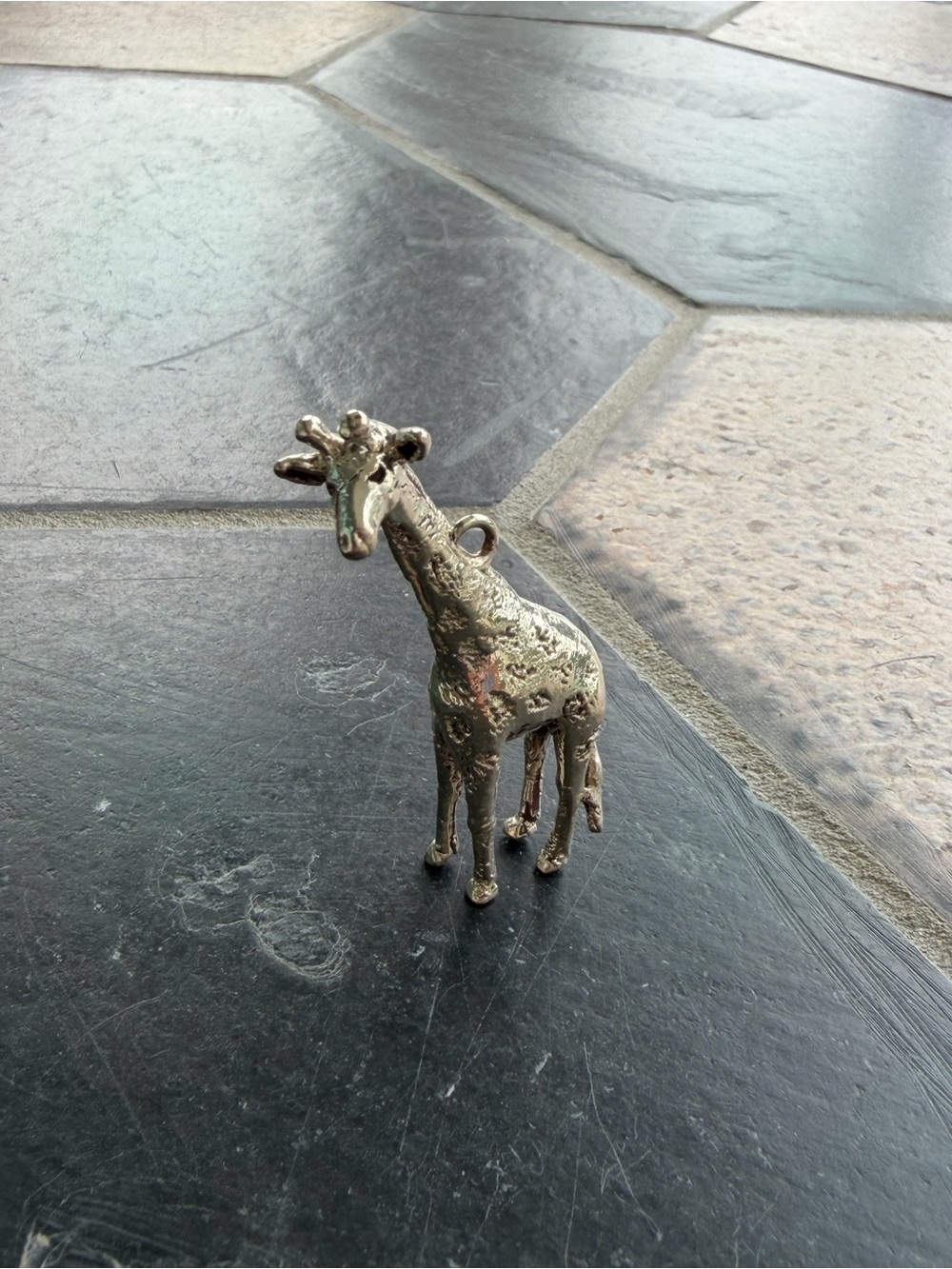 Metallic Giraffe Figurine Home Accent - Silver